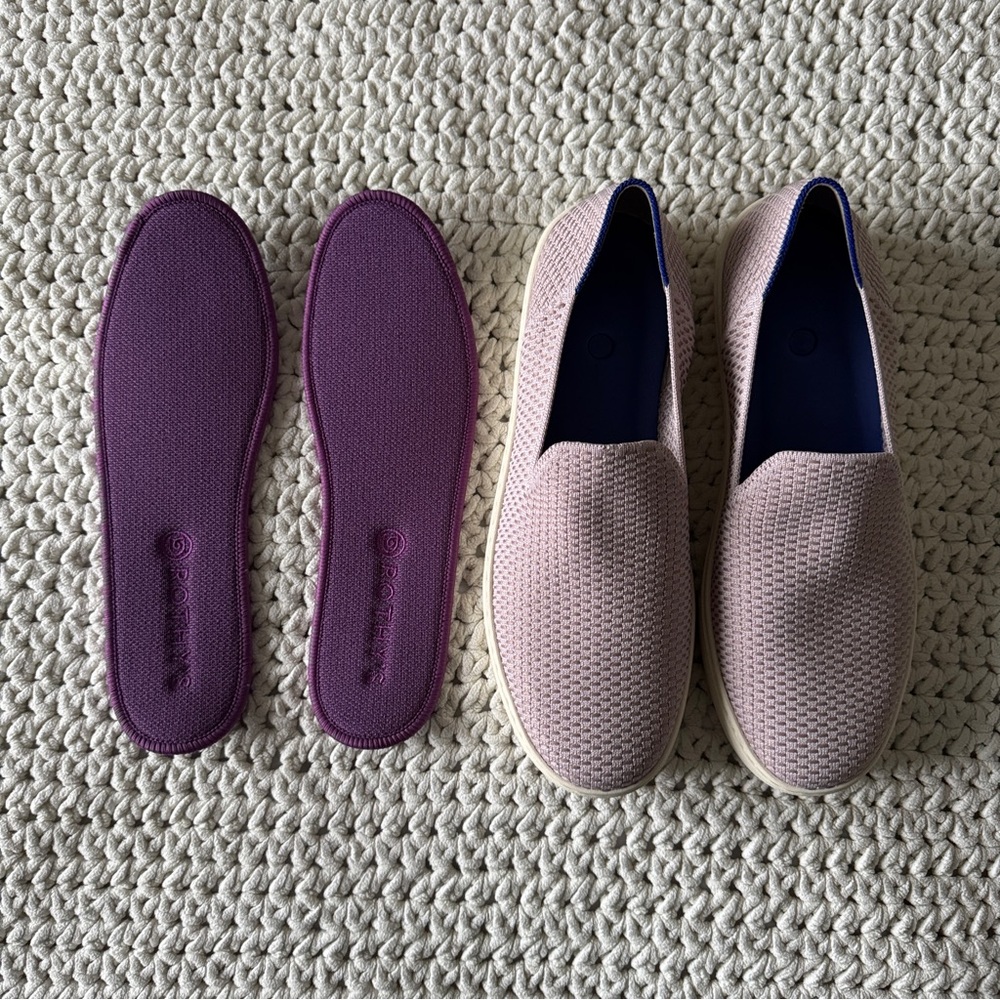 Rothy’s The Sneaker | Blush Pink Knit | Women’s 10 | Like New Slip-On Sneakers